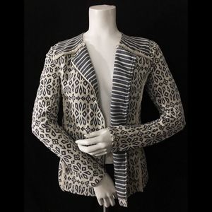 New w Tags Lucky Brand Moto Patterned Jacket Chic